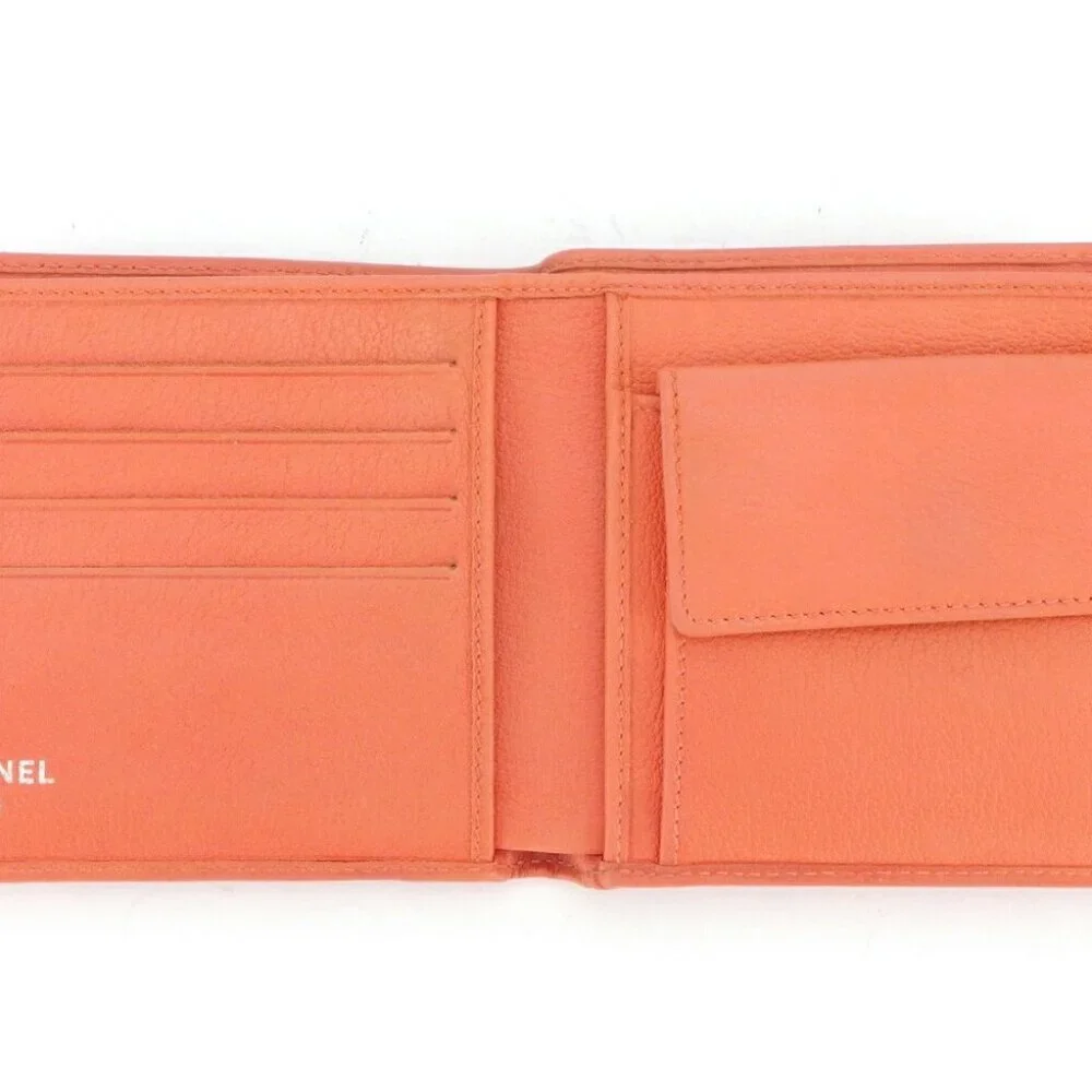 CHANEL Bifold Wallet Salmon pink x Silver Women Authentic secondhand - Picture 8 of 9